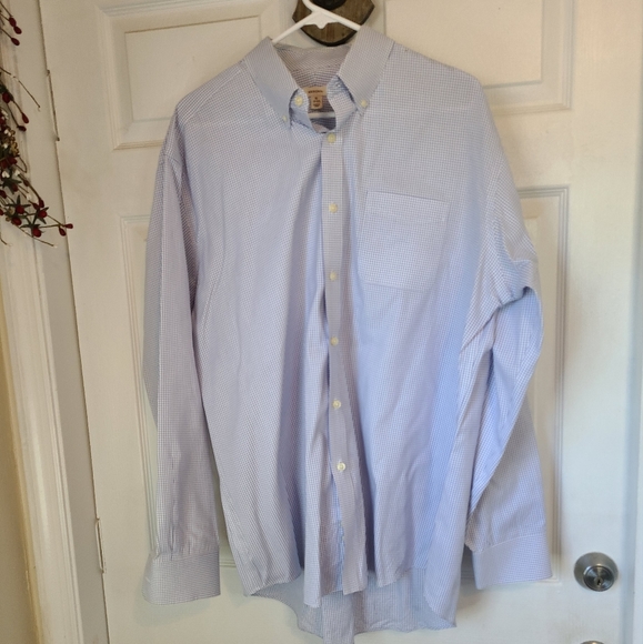 Merona, Men's Long Sleeve Dress Shirt, Size: XL Color: Blue/White - Picture 6 of 11